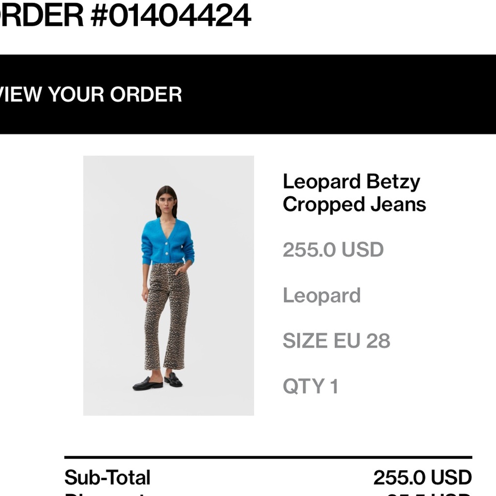 Ganni Betzy cropped Leopard Print Jeans - Picture 4 of 9